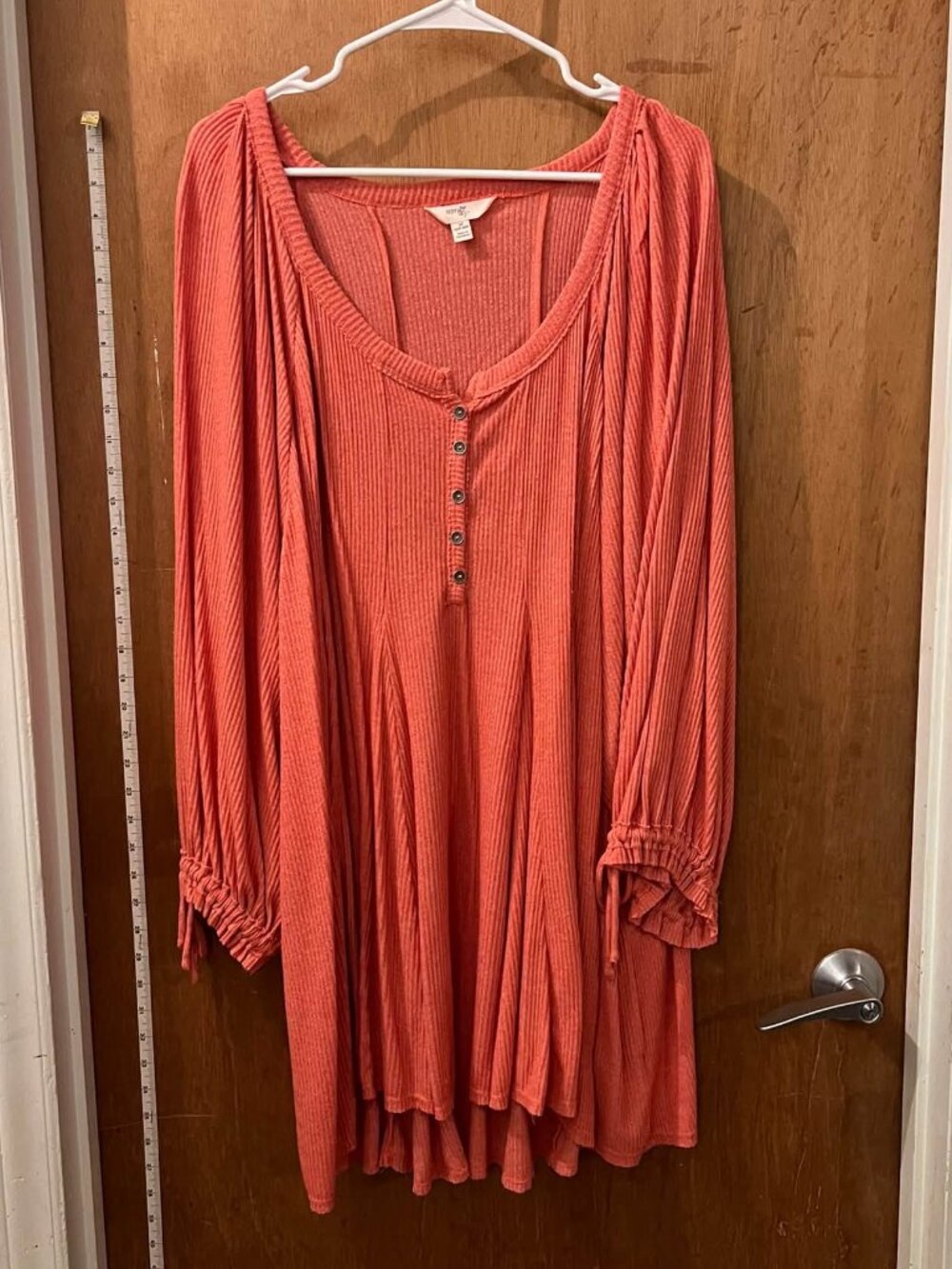 Size 3X(24/26W) - Terra & Sky - Pink Long Sleeve Sweater Tunic